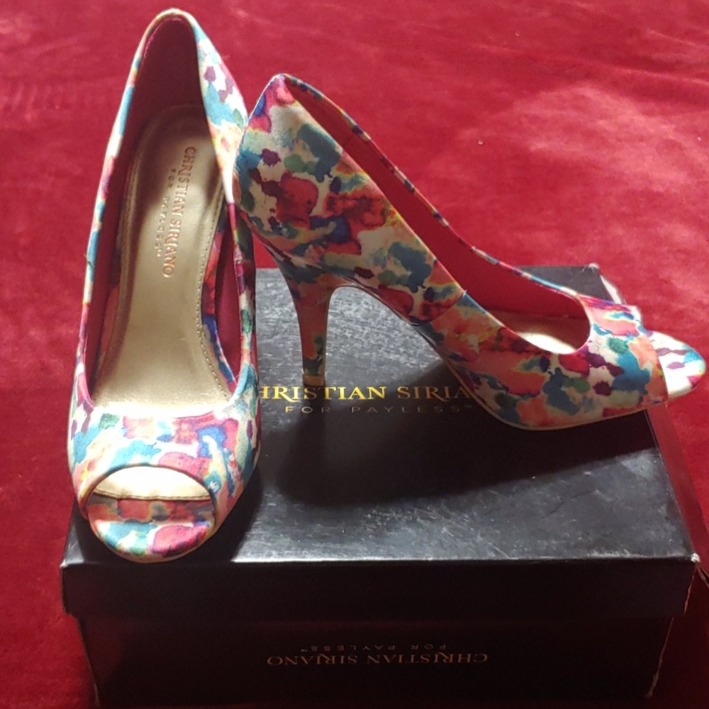 Women Floral Print Heels